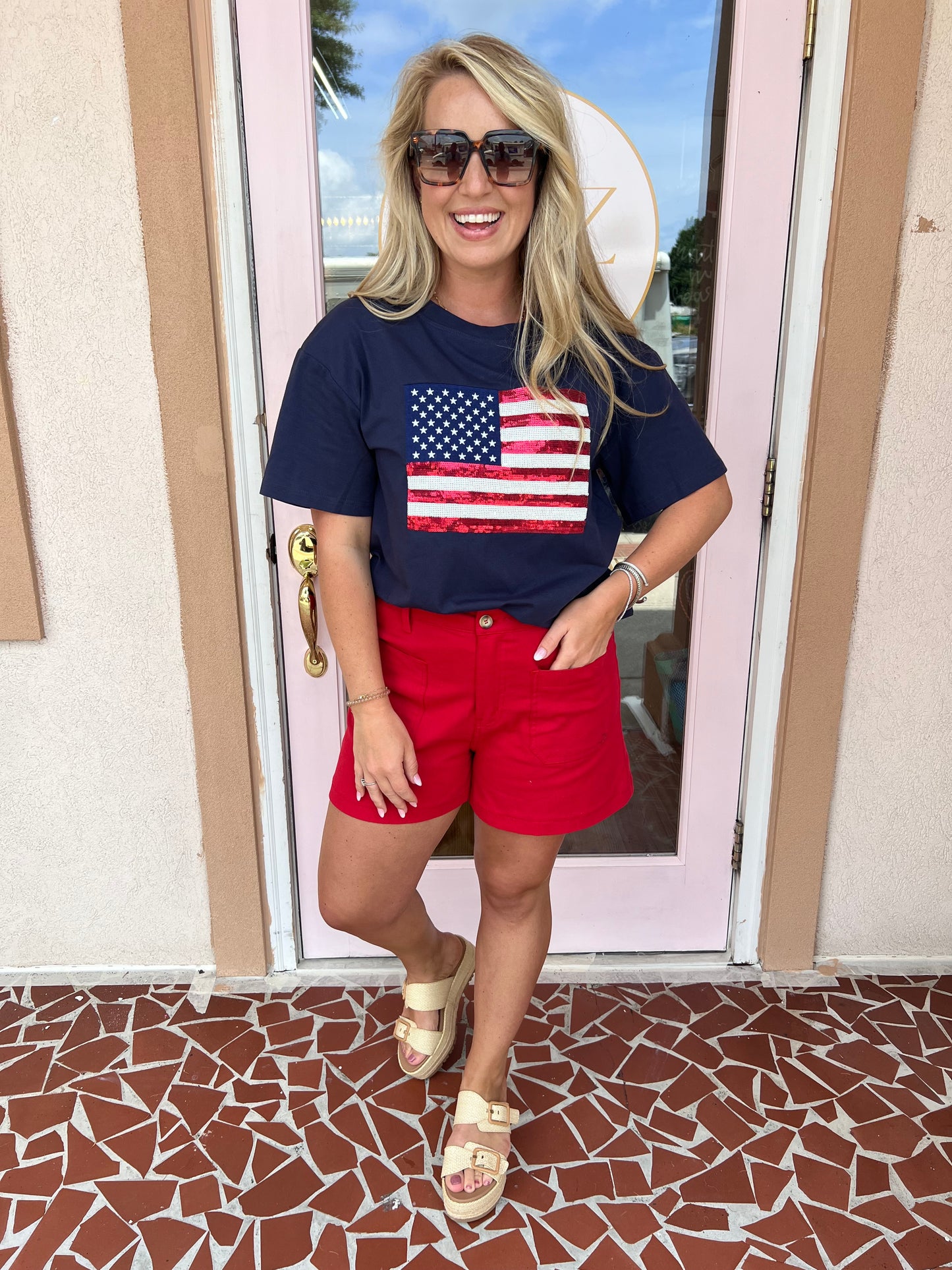 Sparkly Flag Tee