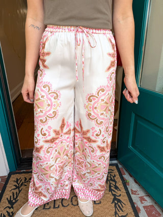 Printed Wide Leg Pants