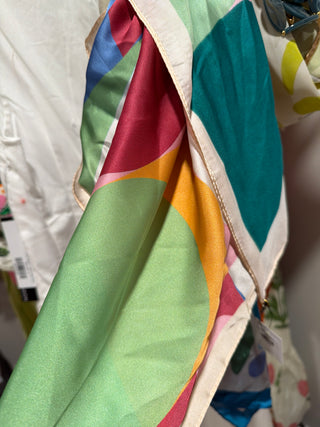 Bold Geometric Silk Scarf