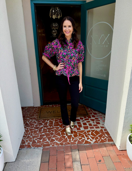 Garden Floral Print Top