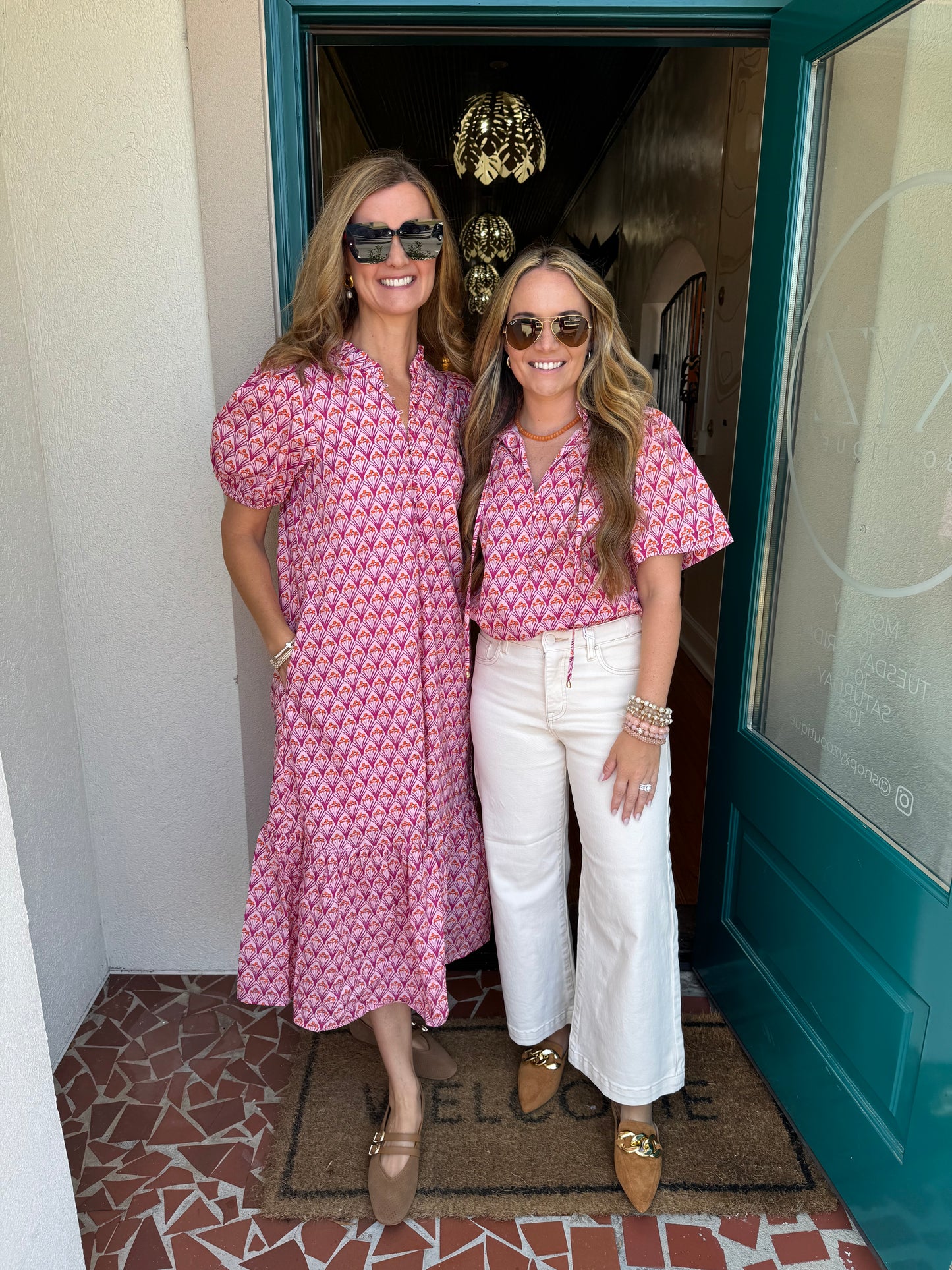 Pink Floral Print Ruffle Hem Midi Dress