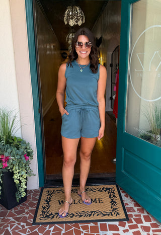 REORDER 6/25 Sleeveless Modal Short Set-Saturday Steal
