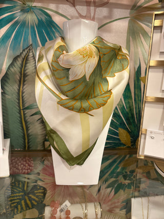 Lotus Flower Print Scarf