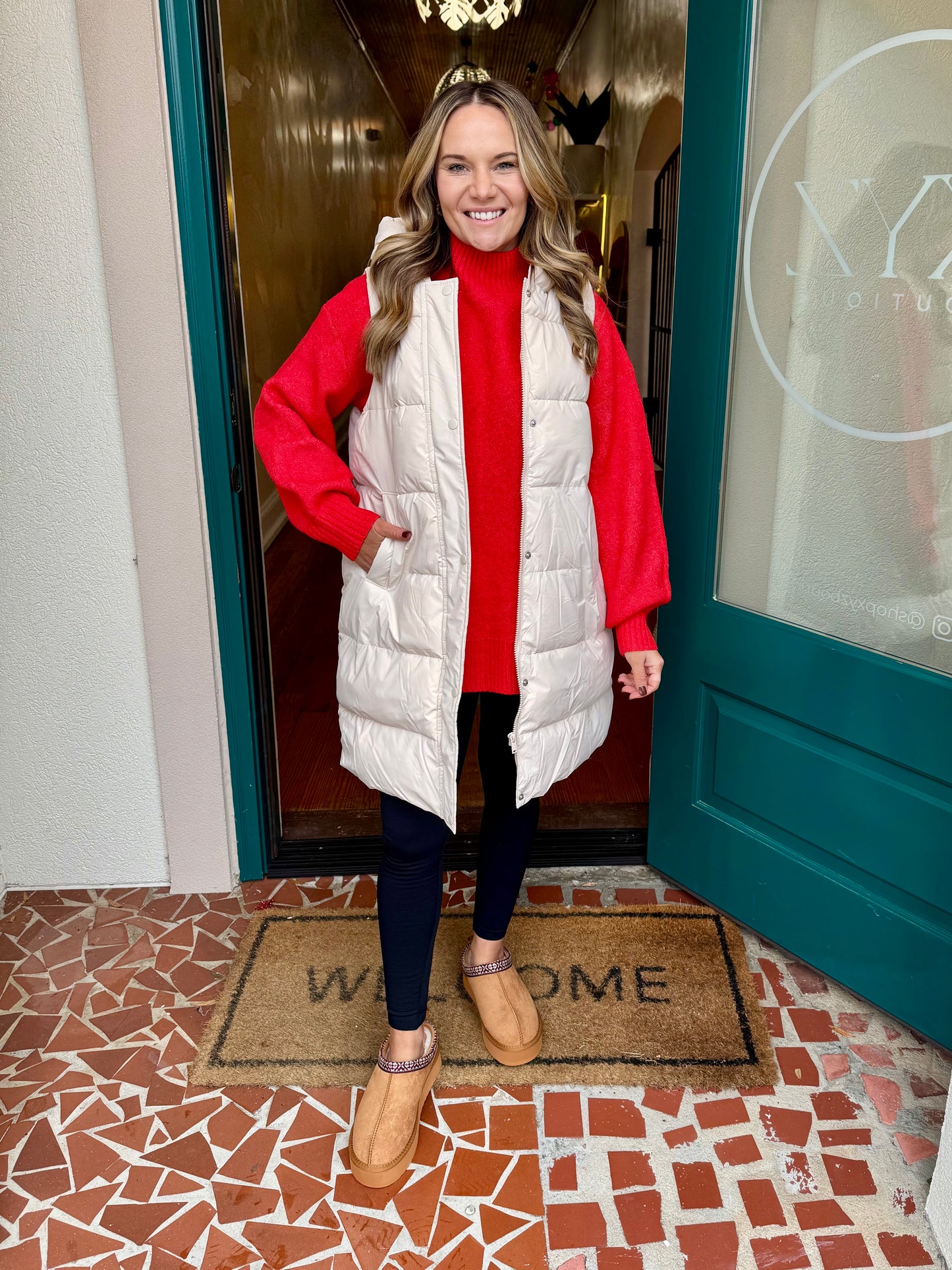 Hooded Quilted Puffer Vest-Sunday Steal