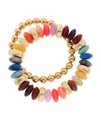 Rainbow 2 Row Beaded Bracelet