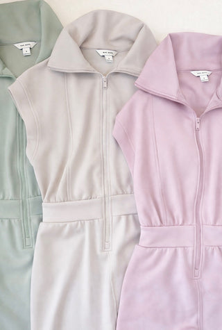 Modal Zip Front Dress-Saturday Steal