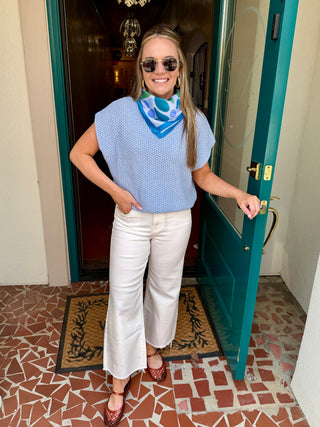 Drop Shoulder Mock Neck Sweater