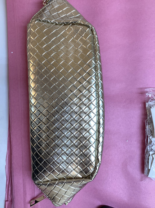 Gold weave Cosmetic/jewelry bag