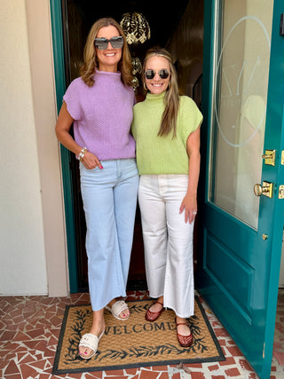 Drop Shoulder Mock Neck Sweater