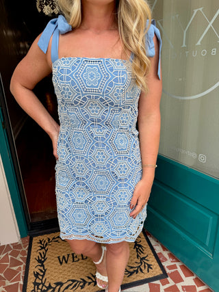 Crochet Shoulder Tie Dress
