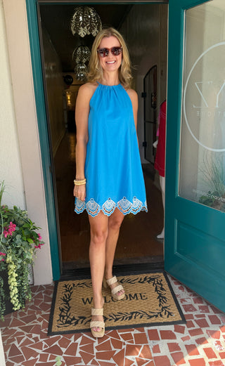 Regina Embroidered Shift Dress
