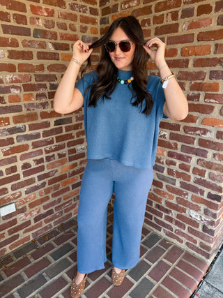 Mock Neck Sweater Pants Set-Saturday Steal