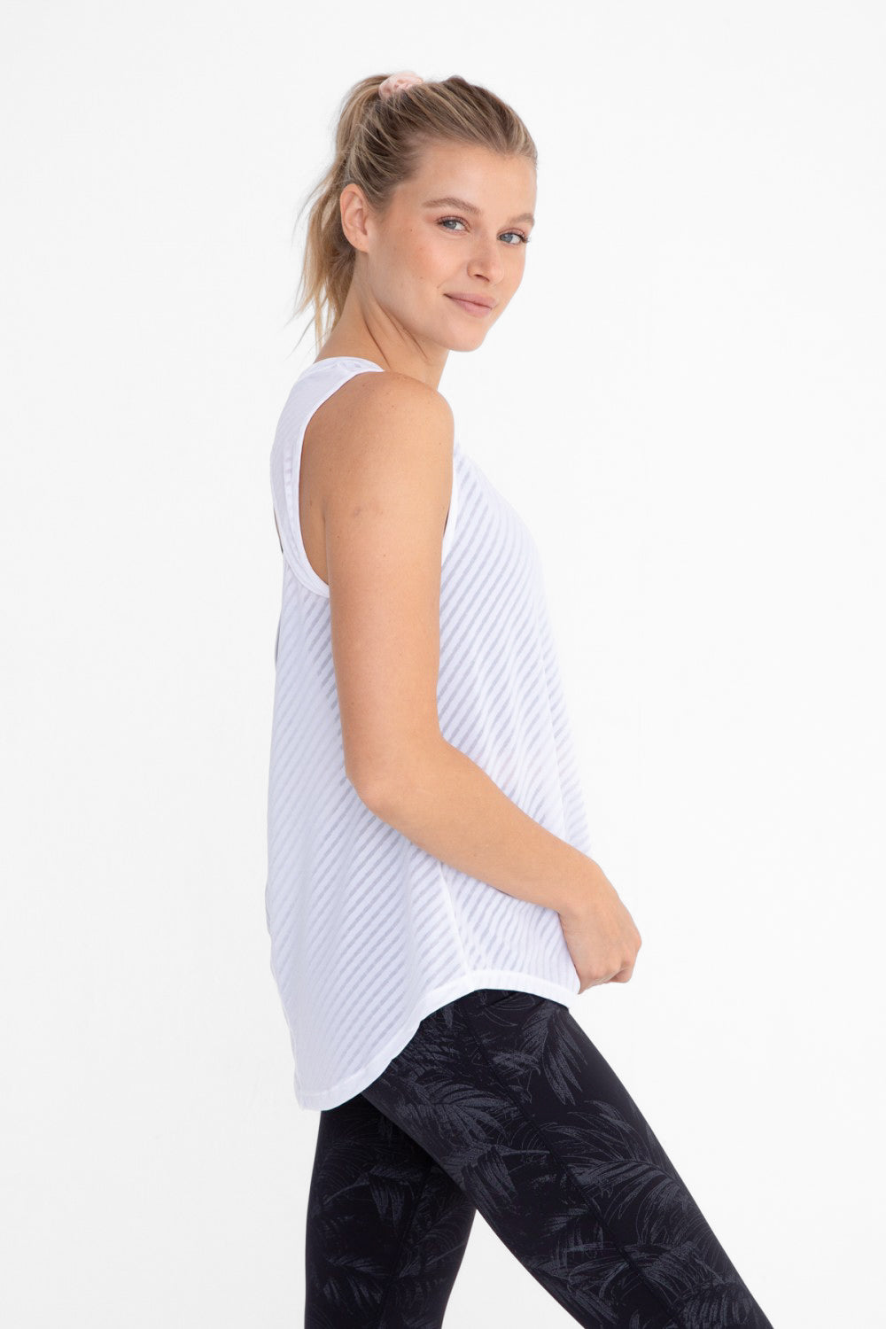 Sheer Striped Active Tank
