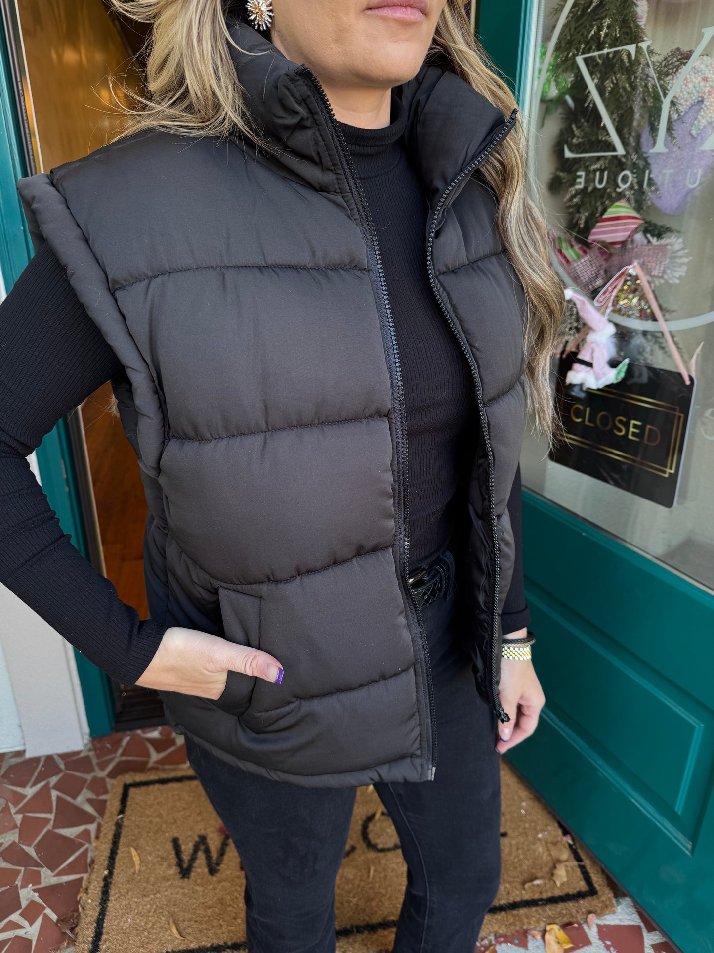 High Neck Casual Comfy Puffer Vest