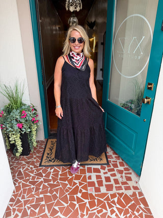Meredith Spotted Garnet Scarf