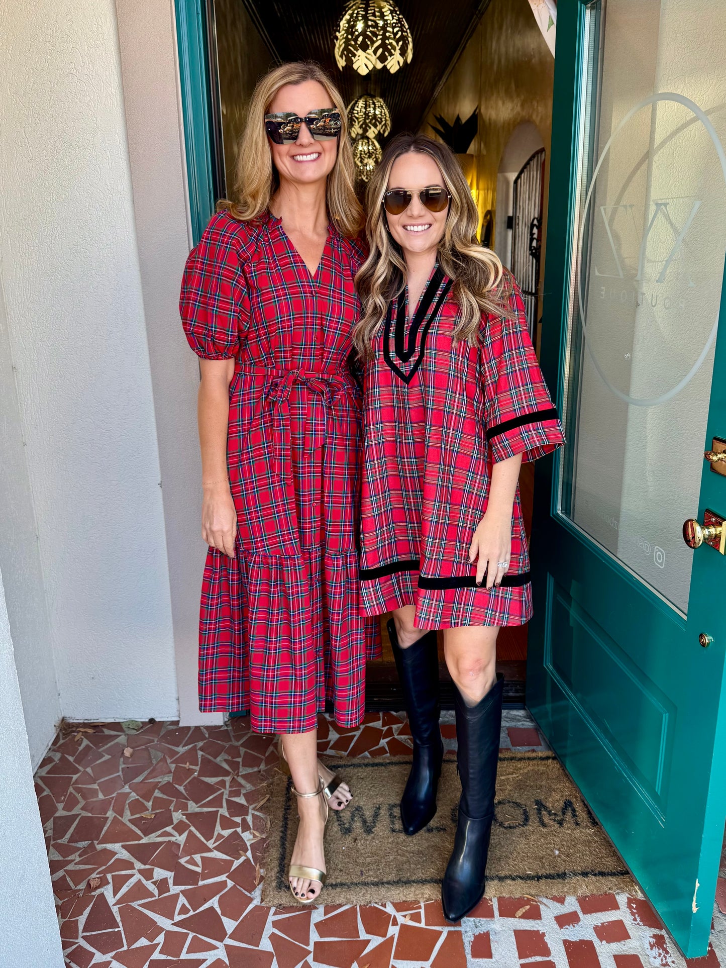 Chapman Plaid Wynette Tiered Midi Dress