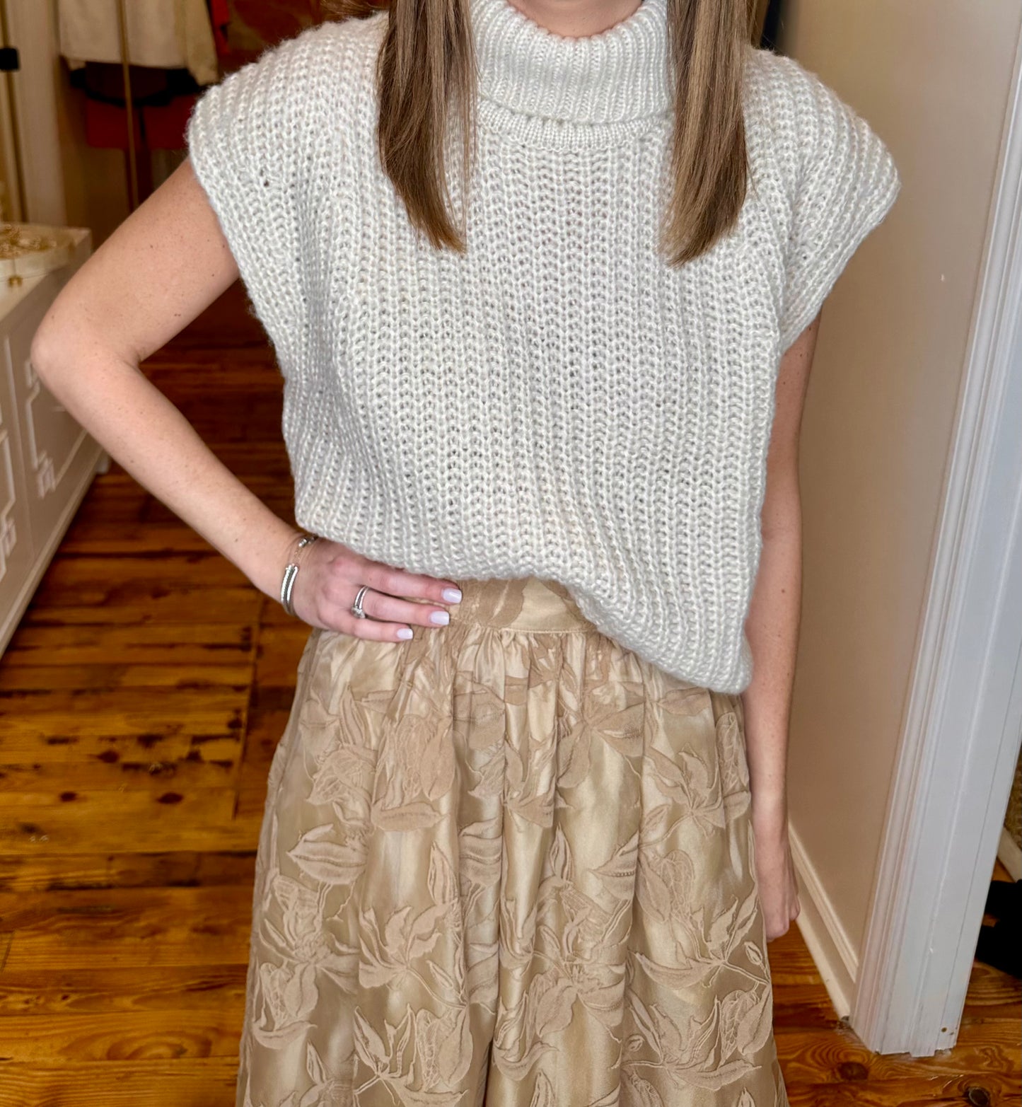 Monica Sleeveless Turtleneck Sweater