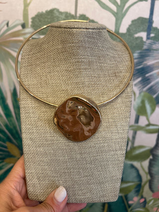 Gold Asymmetrical Collar Necklace