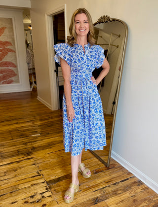 Ceramic Bloom Midi Dress