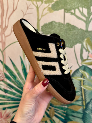 Easter in Black Backless Sneakers - Back 70