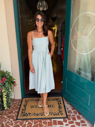 Striped Midi Dress-Saturday Steal