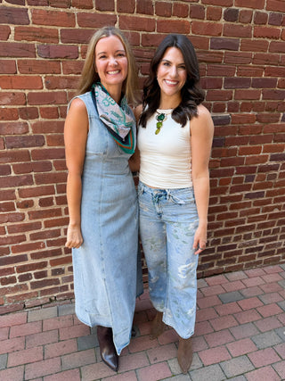 Sleeveless Denim Maxi Dress