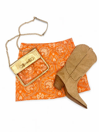 Gold Horse Bit Clear Bag