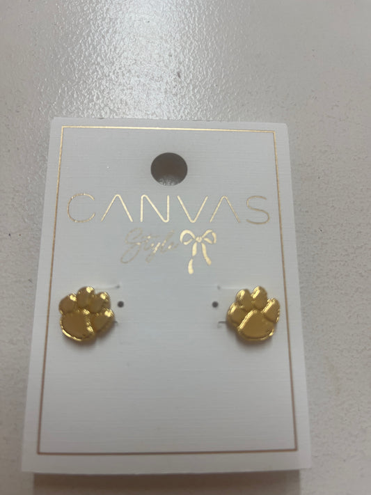 Gold Tiger Paw Stud