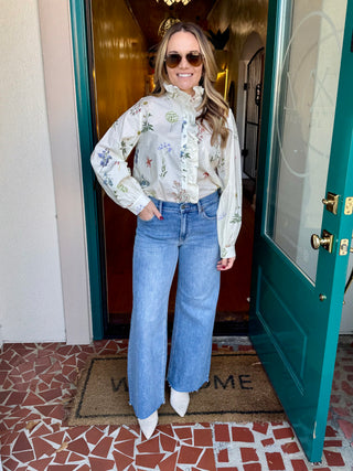 Marisa Medium Wash Wide Leg Denim