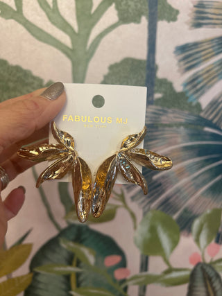 Gold Flower Earring