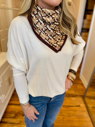 Draped Turtleneck Dolman Top-Saturday Steal