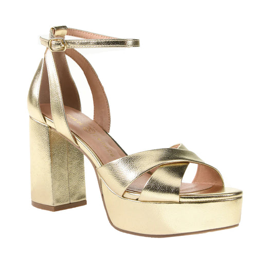 Tammy Metallic Gold Heel