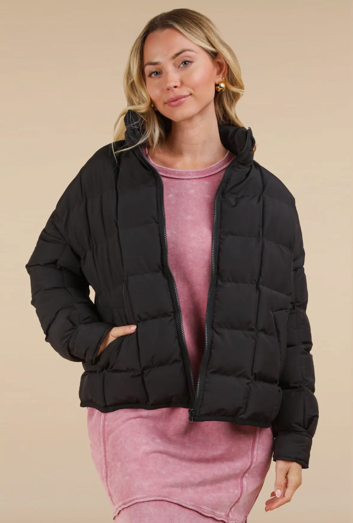 Solid Puffer Jacket