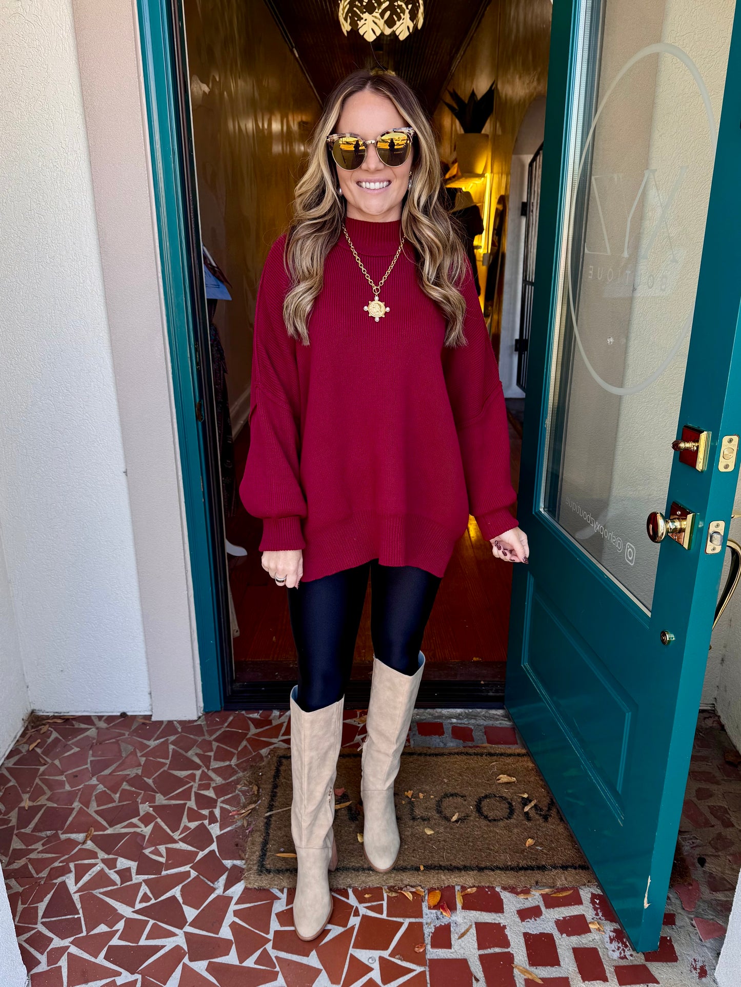 Side Slit Oversized Sweater