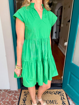 Janelly Poplin Tiered Dress