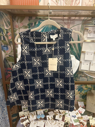 Embroidered Sleeveless Top
