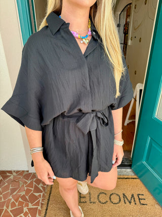 Lary Belted Romper