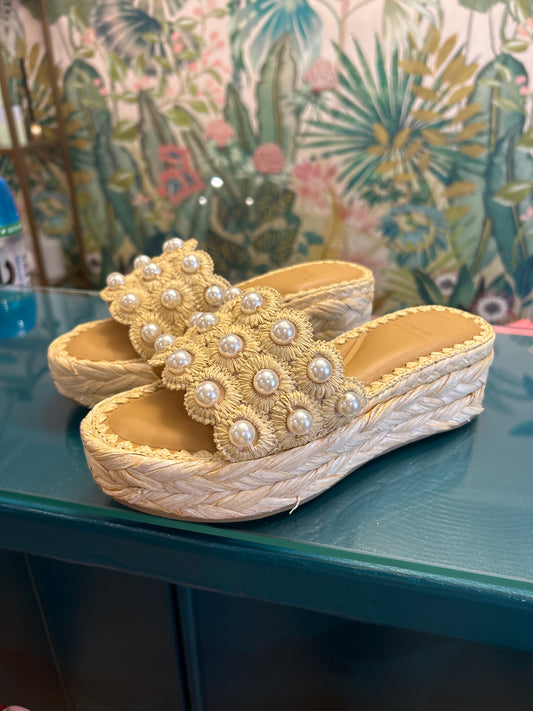 Caper Pearl Natural Raffia Sandal-Dolce Vita