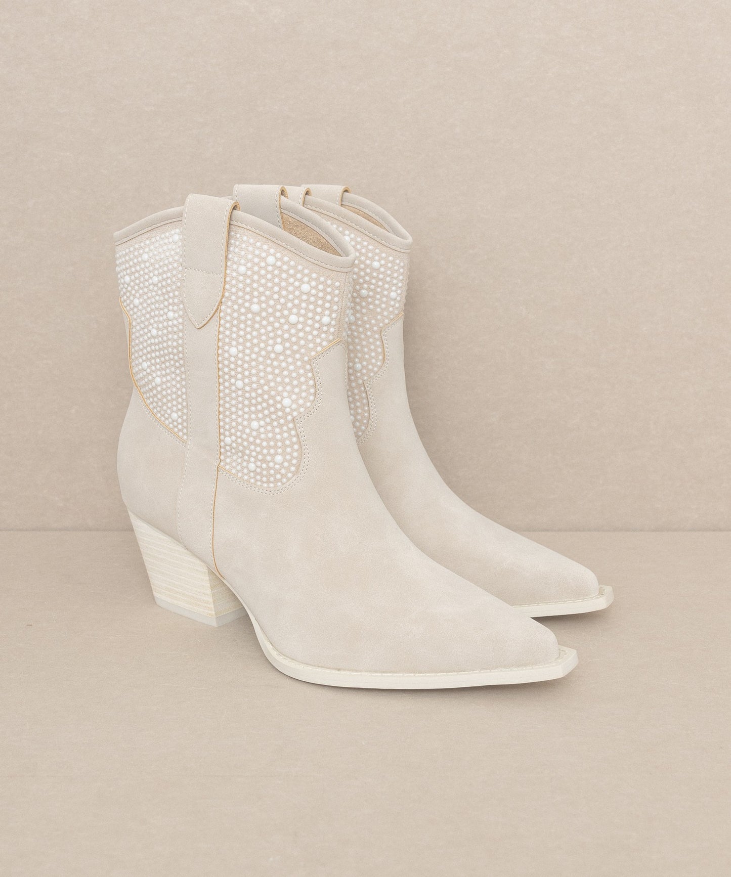 Cannes Pearl Suede Bootie