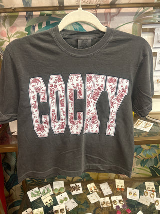 Cocks Floral Print Tee
