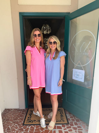 Varsity Striped Detail Dress