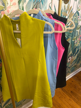Stand Collar V Neck Dress