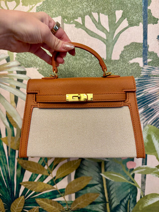 Marissa Cognac Buckle Detail Purse