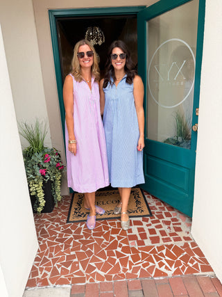 Half Zip Rib Band Sleeveless A-line Maxi Dress