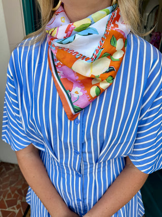 Fruit Print Silk Scarf