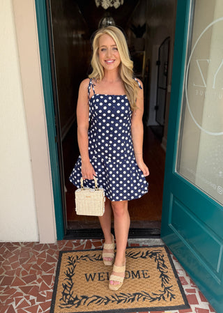 Polka Dot Drop Waist Dress