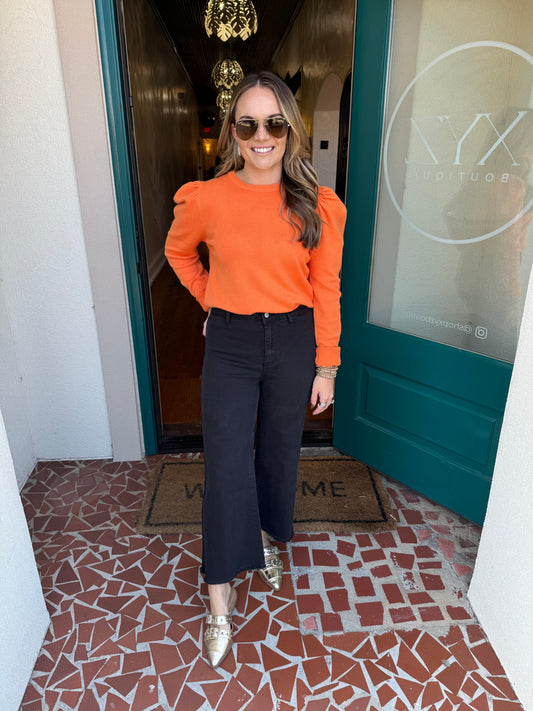 Orange Crewneck Pullover