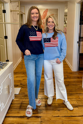 American Flag Crochet Sweater