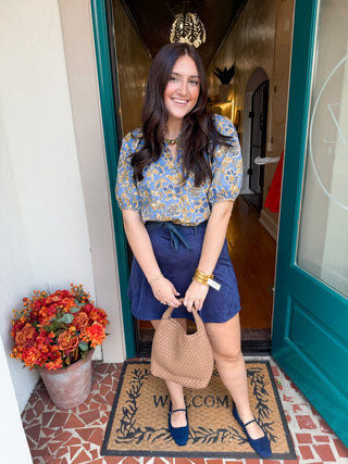 Marina Floral Puff Sleeve Top