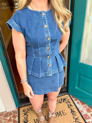 Indigo Denim Skort